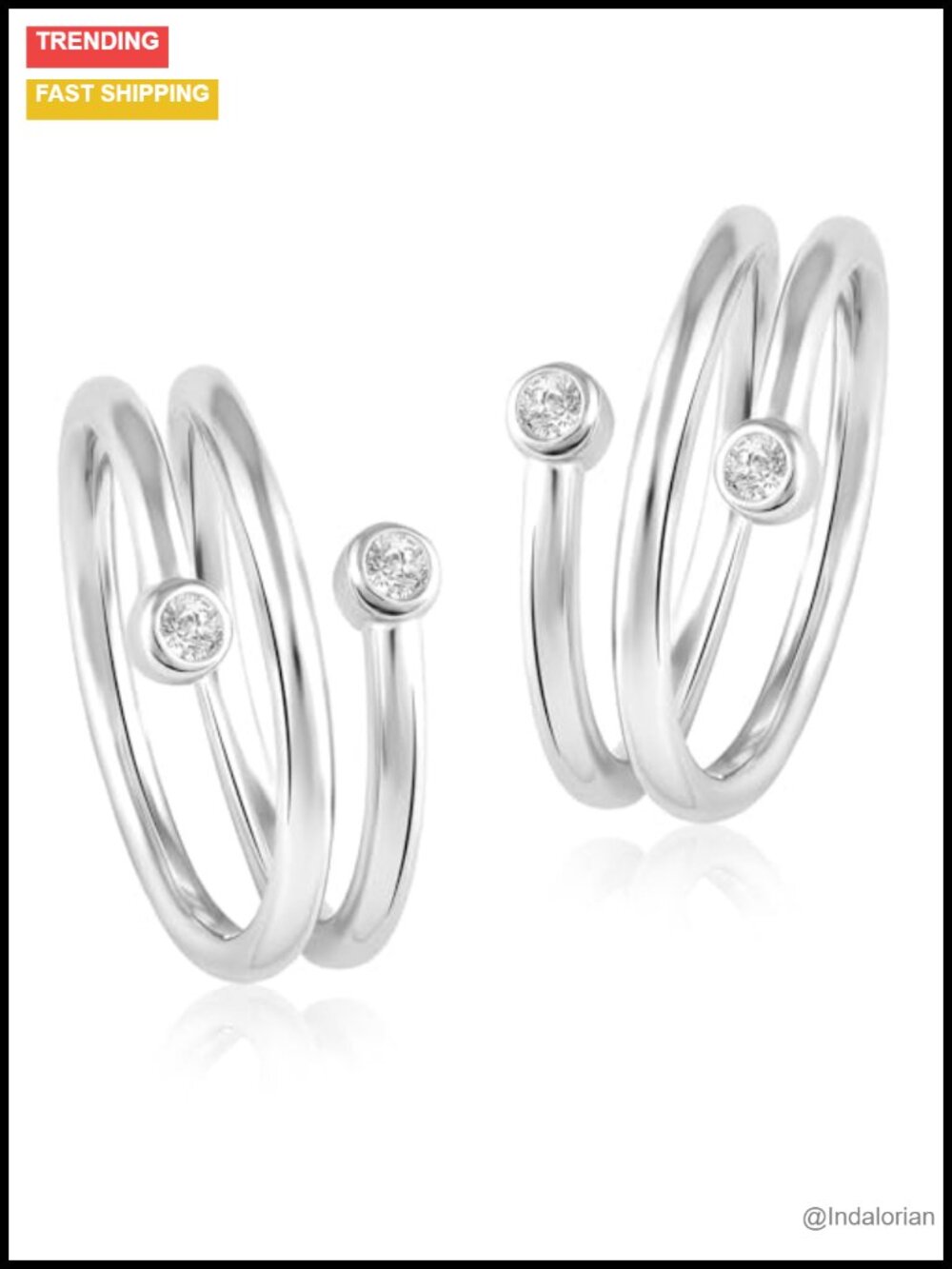 Adjustable Toe Ring 925 Sterling Silver Cubic Zirconia Hypoallergenic Women